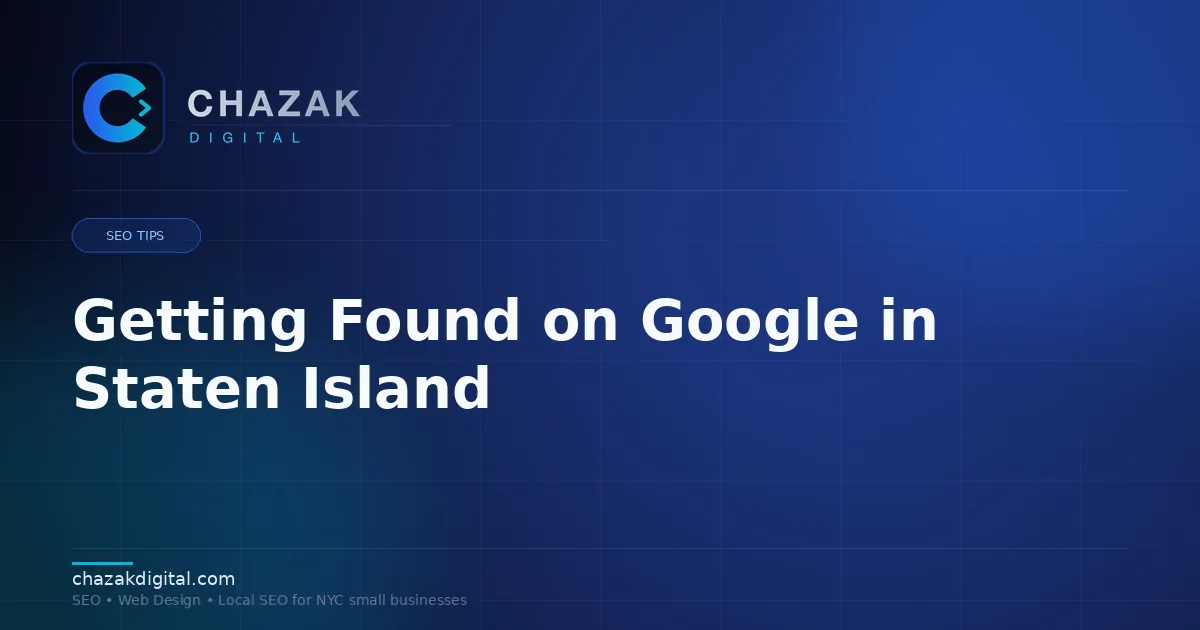Getting Found on Google in Staten Island